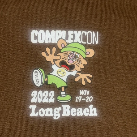 COMPLEXCON X VERDY Brown Chest Logo Graphic Hoodie‎ Medium - Picture 4 of 13